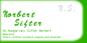 norbert sifter business card